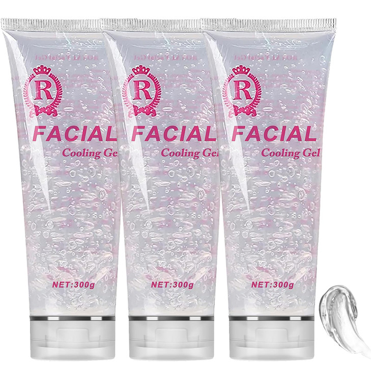 YMEYFAN 3PCS Conductive Gel Cooling Gel for Salon Hair Removal Machine Skin Care Moisturizing Hydrating Suitable for Fac