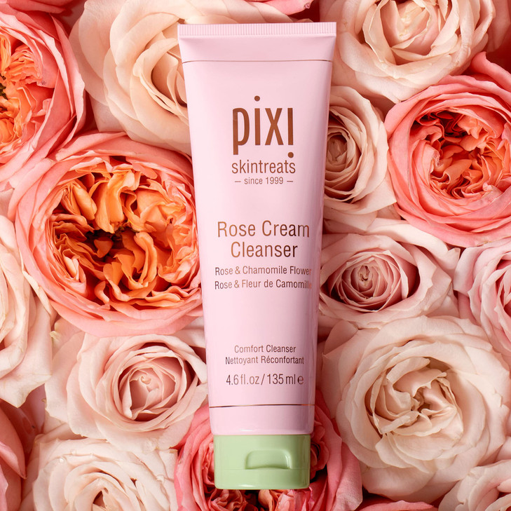 Pixi Beauty Rose Cream Cleanser 135ml Mineral Rich Soothing and Gentle Cleanser Rose Flower Oil Moisturizes Suitable For