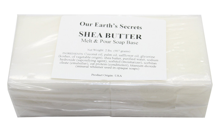Our Earths Secrets Shea Butter 2 Pound Melt and Pour Soap Base