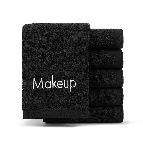 Arkwright Makeup Towels Pack of 6 Soft Gentle Cotton Washcloth Face Make Up Remover Reusuable Eraser Cloth Essentials fo