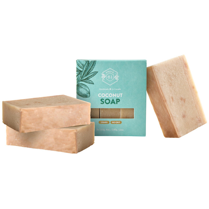 Crate 61 Organics Handmade Vegan Natural Bar Soap Cold Pressed For Face And Body With Premium Essential Oils For Men And