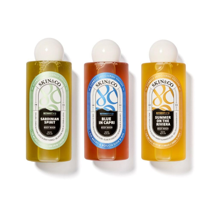 SKINCO The Italian Riviera Collection 3Piece Luxury Body Wash Set Summer on the Riviera Sardinian Spirit Blue in Capri 8