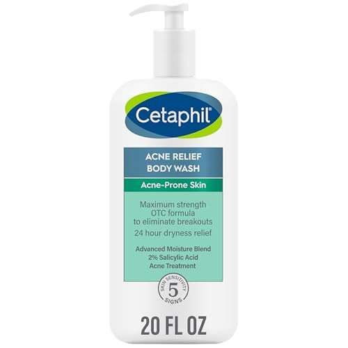 Cetaphil Body Wash Acne Relief Body Wash with 2 Salicylic Acid to Eliminate Breakouts Gently Exfoliates and Provides 24H