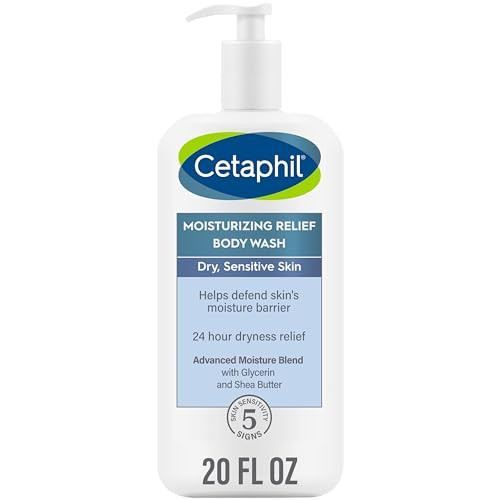 Cetaphil Body Wash Moisturizing Relief Body Wash for Sensitive Skin Creamy Rich Formula Gently Cleanses and Gives 24 Hou