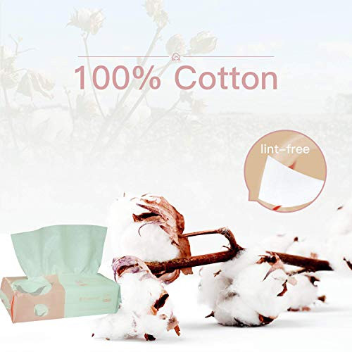 Extra Thick Cotton Tissue Careboree Face Drying Towel for Men Women Kids Disposable Dry Wipes Unscented Makeup Removing
