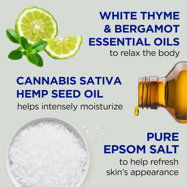 Dr Teals Body Wash with Pure Epsom Salt Cannabis Sativa Hemp Seed Oil 24 fl oz Pack of 4