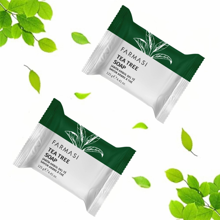 FARMASi Dr C Tuna Tea Tree Soap Refreshing Hydrating Face Body Cleansing Bar Gentle Daily Care 441 Oz Pack of 1