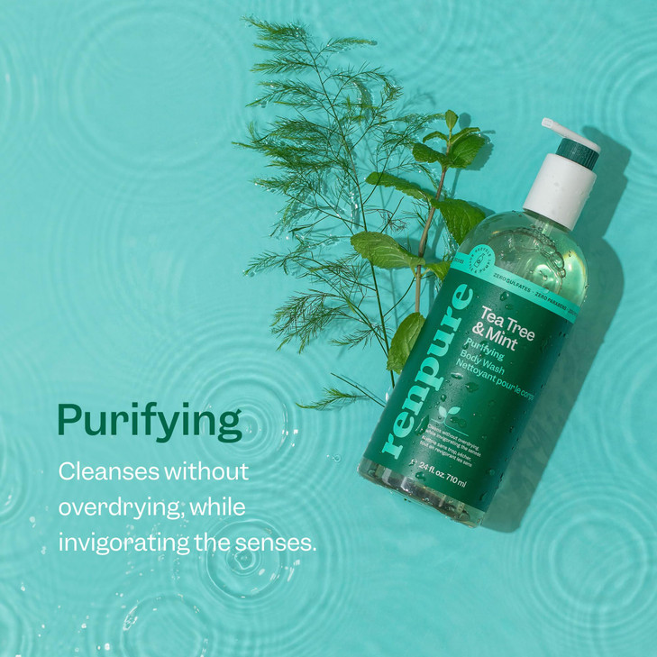 Renpure Tea Tree Mint Body Wash Cleanses Invigorates Refreshes Skin Without OverDrying For All Skin Types Tea Tree Leaf