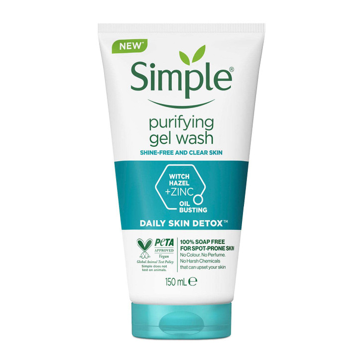 Simple Daily Skin Detox Purifying Facial Wash 150ml Package may vary