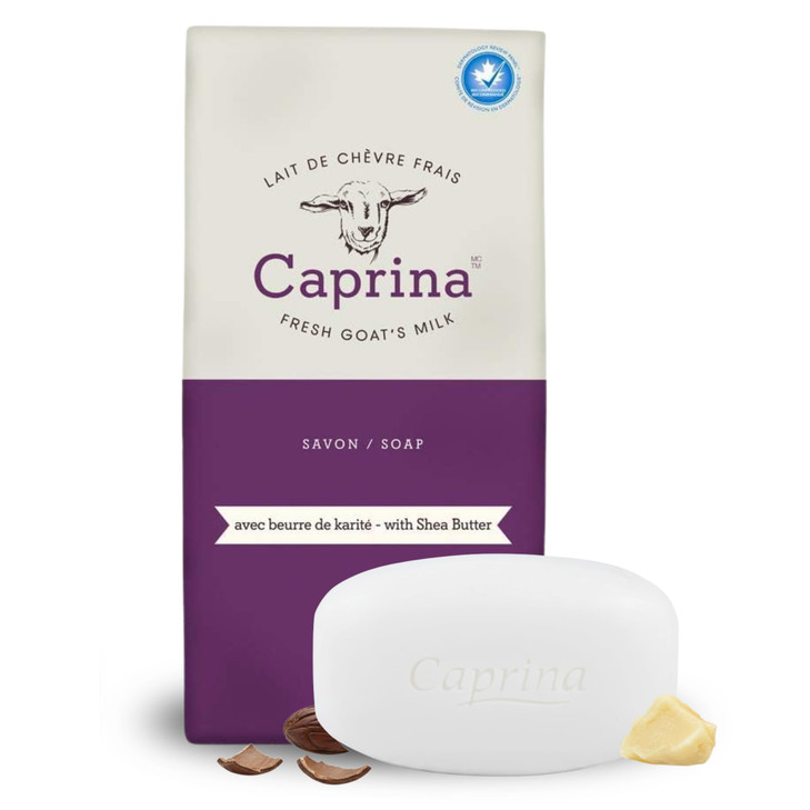 Caprina Fresh Goats Milk Bar Soap SHEA BUTTER 6Pack 32 oz 90g each Softening and Nourishing Cleanser Moisturizing Goat M