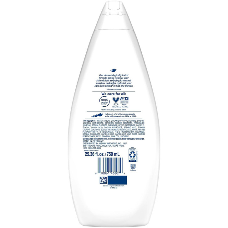 Dove Body Wash Hydrate 4Pack Moisturizing Cleanser for Smooth Soft Skin 253 Oz Ea
