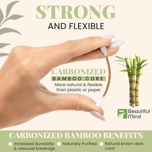 Beautiful Mind Bamboo Cotton Swabs | 500 Count Value Pack | Plastic Free | 100 percent Biodegradable | Eco-Friendly and Recyclable | Comfortable and online at globaldelivered