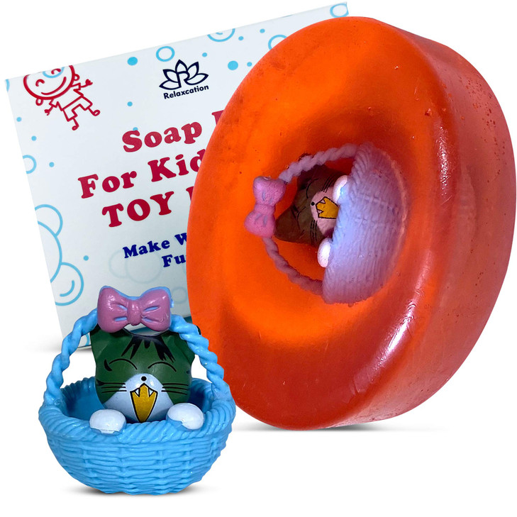 Relaxcation Natural Soap Bar For Kids With Toys Inside Surprise Toy Inside the Bar Made in USA from Safe Ingredients Kid