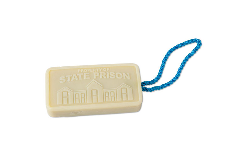 BigMouth Inc State Prison Soap on Rope Funny Shaped Soap Bars for Boys Novelty Bar Soap Gag Gift
