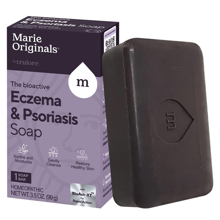 Marie Originals Eczema Face Soap Body Wash Bar All Natural Psoriasis Dermatitis Treatment for Dry Itchy Flaky Skin Relie