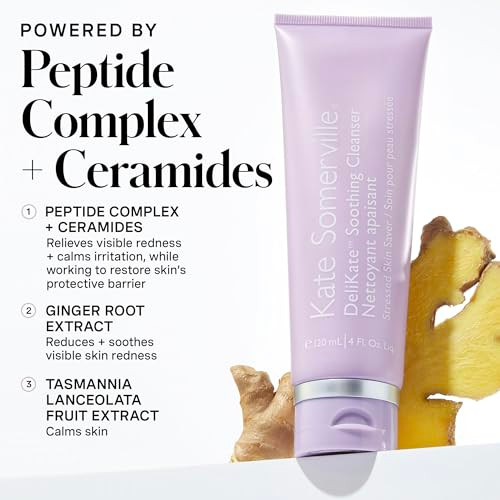 Kate Somerville DeliKate Soothing Cleanser Hydrating Face Wash for Sensitive Skin Clinically Proven to Relieve Redness I