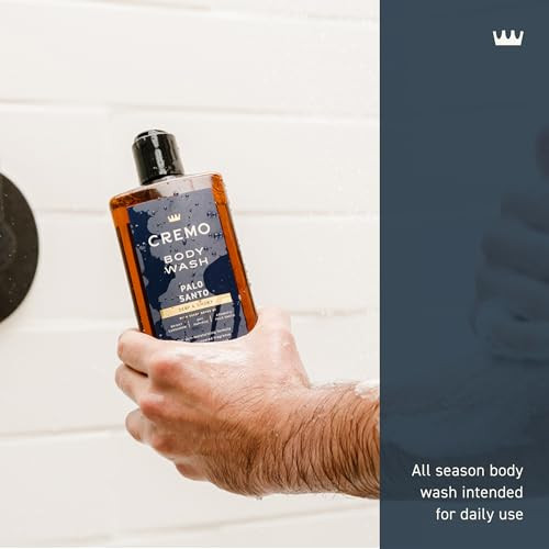 Cremo Body Wash Men Notes of Bright Cardamom Dry Papyrus and Aromatic Palo Santo 16 Fl Oz