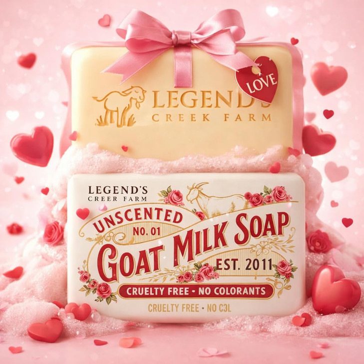 Legends Creek Farm Goat Milk Soap Triple Milled Cleansing Moisturizing Bar for Hands and Body 9 Oz Creamy Lather Nourish