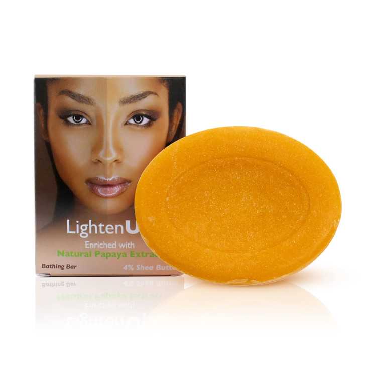 LightenUp Papaya Soap 338 fl oz 100 g Natural Papaya Bar Moisturizing Exfoliating Soap Coconut Oil 4 Shea Butter Brighte