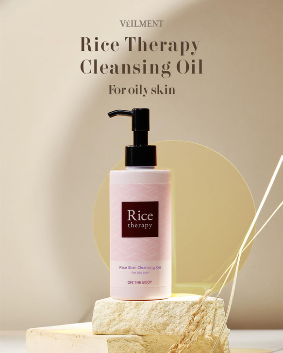 VEILMENT Rice Bran Cleansing Oil 68fl oz Korean Waterproof Makeup Remover Deep Cleanser for Oily Skin Gentle Formula Res