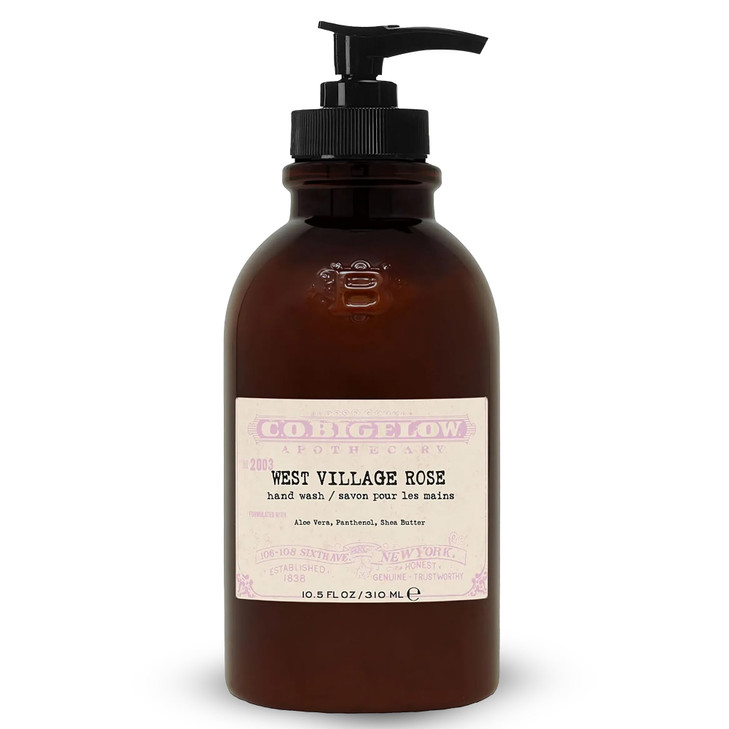 CO Bigelow West Village Rose Hand Wash Iconic Collection Liquid Hand Soap with Shea Butter Glycerin Aloe Vera 105 Fl Oz