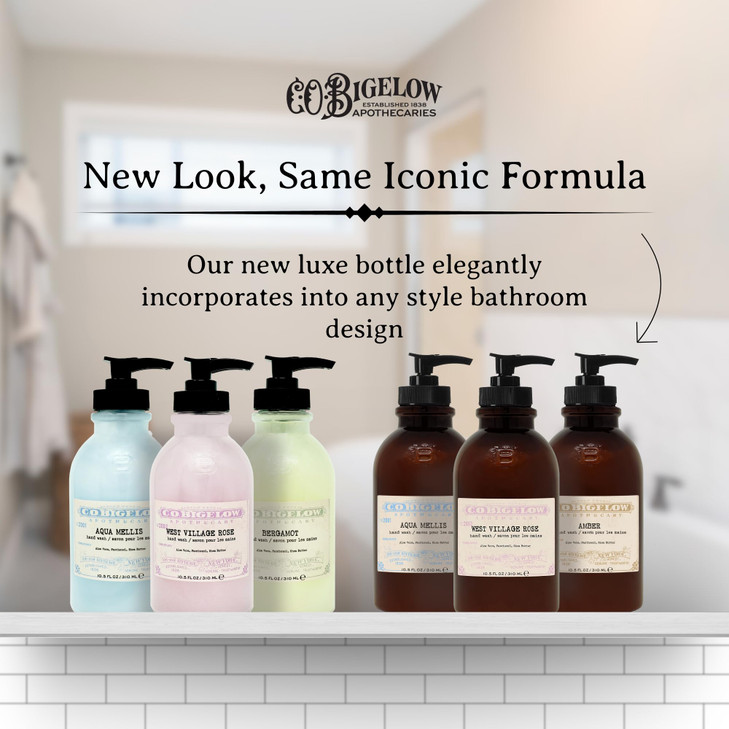 CO Bigelow West Village Rose Hand Wash Iconic Collection Liquid Hand Soap with Shea Butter Glycerin Aloe Vera 105 Fl Oz