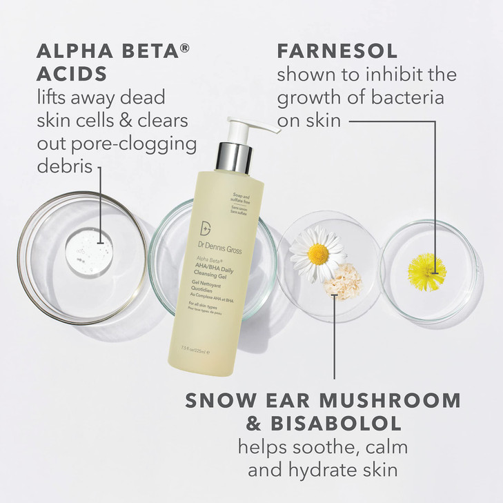 Dr Dennis Gross Alpha Beta AHABHA Daily Cleansing Gel for Skin That is Dull Congested and Uneven Tone Texture 75 Fl Oz