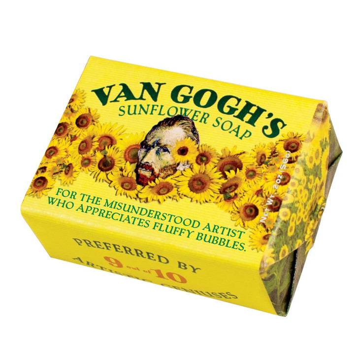 The Unemployed Philosophers Guild Vincent Van Goghs Sunflower Soap Made in the USA 2oz 56g Travel or Hotel Sized Guest B