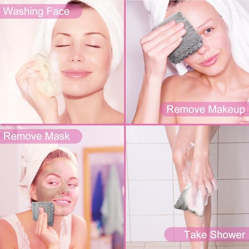 Syhood 12 Pieces Face Wash Cloth 12 x 12 in Makeup Remover Cloths Towel Coral Velvet Facial Microfiber Soft Fast Drying
