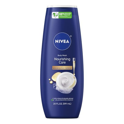 NIVEA Nourishing Care Body Wash with Nourishing Serum Moisturizing Body Wash for Women Enriched with Provitamin B5 and V