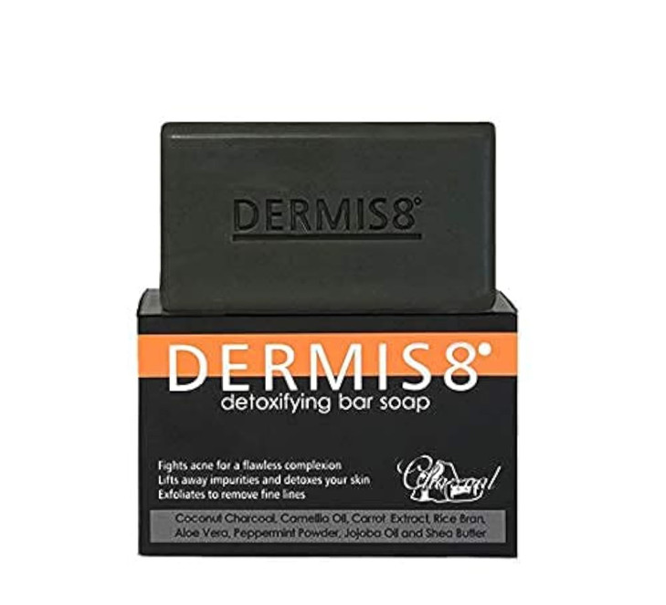 Dermis8 Detoxifying Soap Bar with Coconut Charcoal Peppermint 200gr