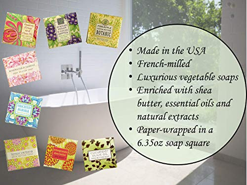 Greenwich Bay Exfoliating Spa Soap Shea Butter and Cocoa Butter Blended with Loofah and Apricot Seed No Parabens No Sulf