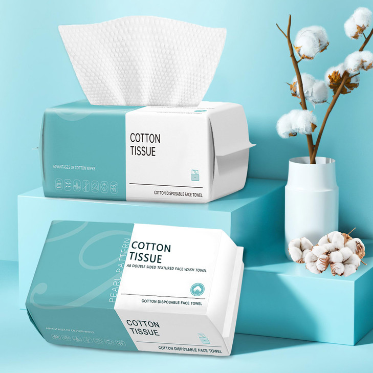 Disposable Face TowelCotton Facial Dry Wipe for Sensitive Skin Facial Tissues for Skin Care Facial Cleansing Makeup Wipe