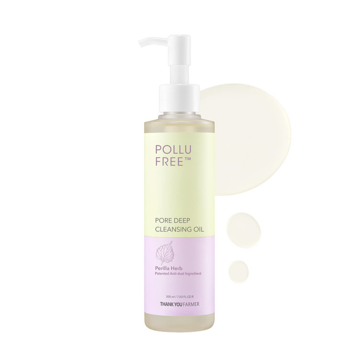 THANKYOU FARMER Pollufree Blackhead Pore Deep Cleansing Oil 703 Fl Oz 200ml Blackhead Cleanser Korean Herb Extracts Ligh