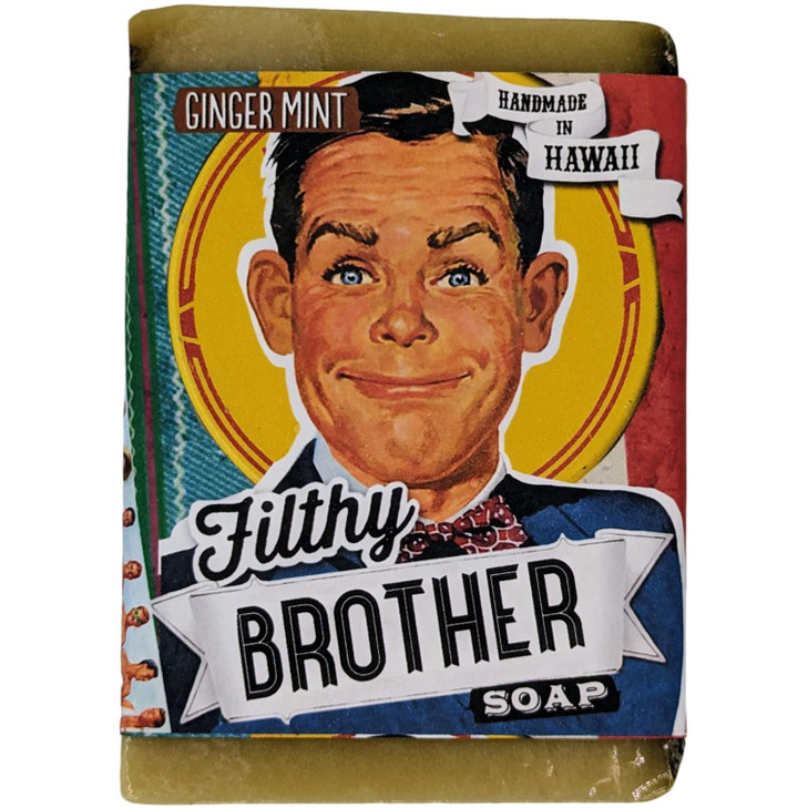 Filthy Brother All Natural Ginger Mint Soap Bar Green
