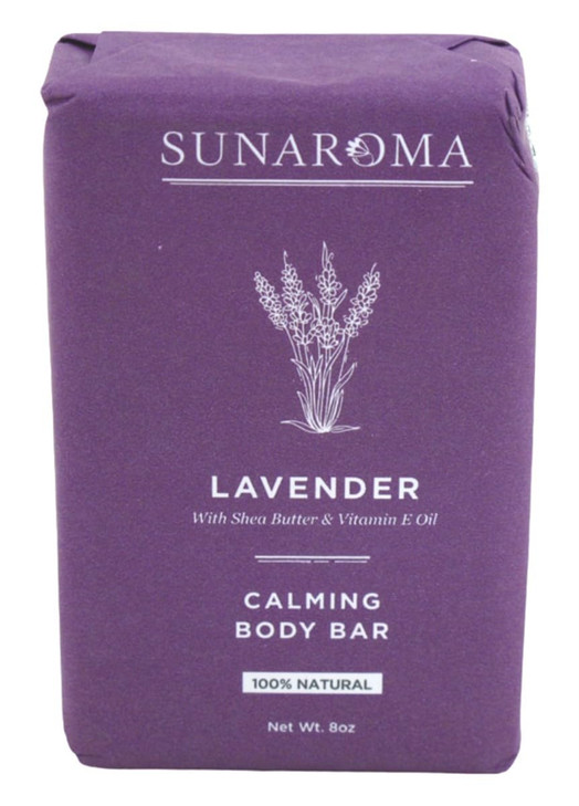 Sunaroma Soap Bar Lavender Shea Vitamin E Oil 8 Ounce Pack of 2