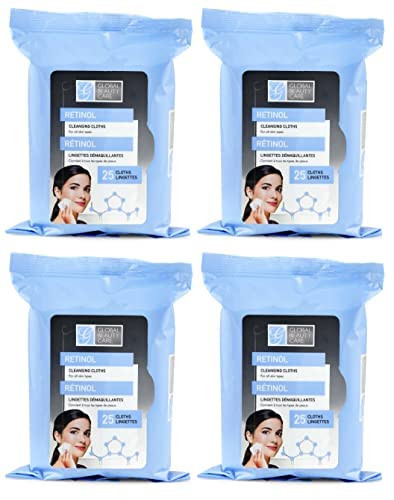 Retinol Makeup Cleansing Cloth Wipes 4pk 100 Wipes Regular