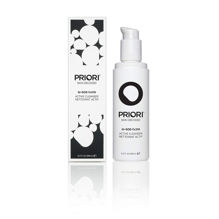 PRIORI Skincare Active Facial Cleanser with CoQ10 for Deep Cleansing Pore Refining Hydrating Antioxidant Face Wash with