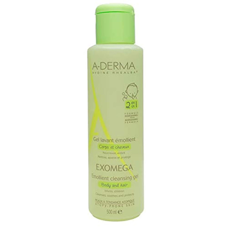 Aderma Exomega Emollient Cleansing Gel Body And Hair 500ml