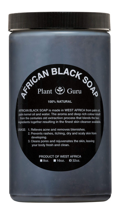 Raw African Black Soap Paste 2 lbs 32 oz Bulk 100 Natural From Ghana Acne Treatment Aids Against Eczema Psoriasis Dry Sk