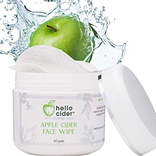Apple Cider Vinegar Acne Face Toner Pads Organic Tea Tree Witch Hazel Rose Lavender Cleanse Tone Hydrate Calm Sooth 60 p
