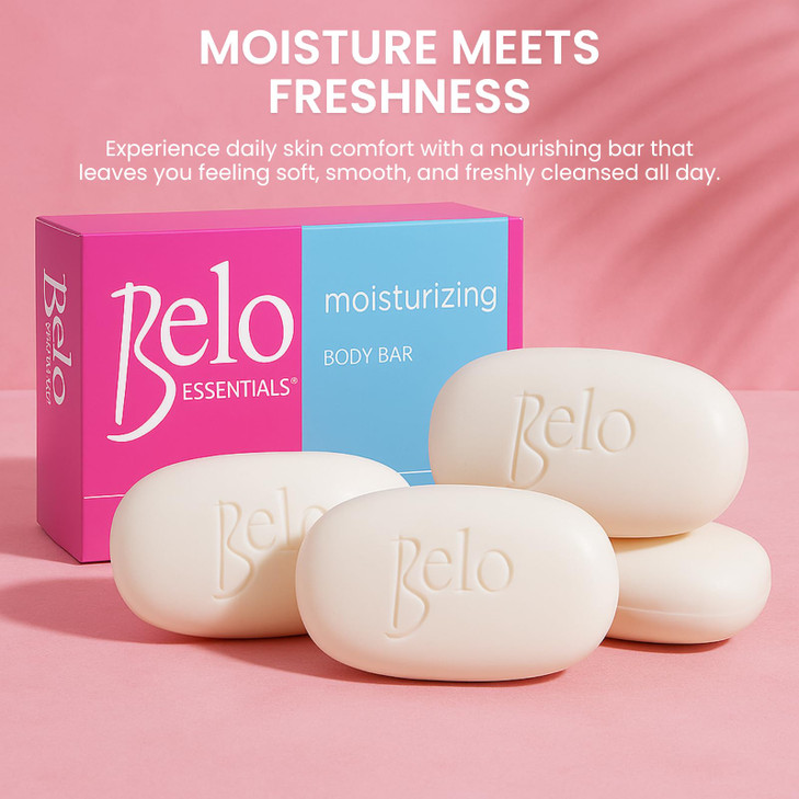 Belo Essentials Moisturizing Whitening Body Bar 135g x 4 Bars