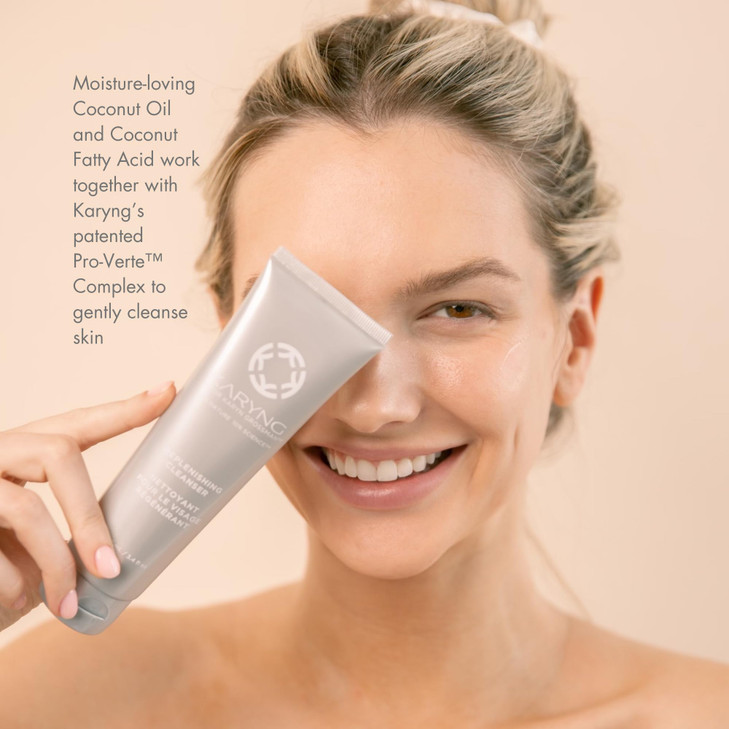 KARYNG Replenishing Cleanser Natural and Organic Face Wash Gentle Facial Cleanser with Coconut Oil Hydrating and Soothin