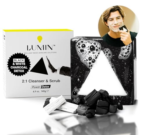 Lumin Mens Face Scrub Soap Premium Bar Soap for Men Ideal for Daily Face Cleansing and Pack of Mens Soap Bars