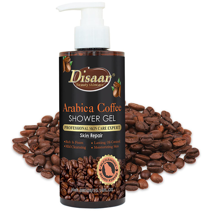 DISAAR Beauty Arabica Coffee Shower Gel Skin Repair Cleansing Moisturizing Removes Cuticles 300ml1014floz