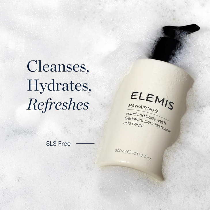 ELEMIS Mayfair No9 Hand Body Wash Cleanses Hydrates and Refreshes 95 Biodegradable PEG and SLSFree Refillable Recyclable