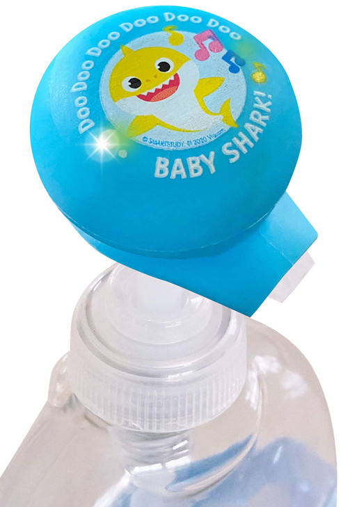 Baby Shark Musical Soap Pump Topper and Timer for Kids Hand Washing Blue 2 Pack