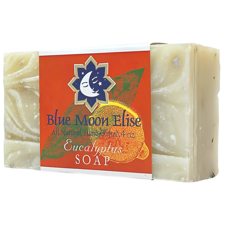 Blue Moon Elise Eucalyptus Bar Soap for Men and Women Made with Organic Ingredients Handmade in the USA Moisturizing and