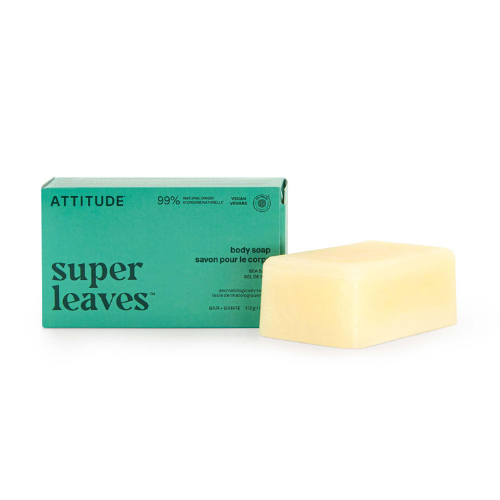 ATTITUDE Bath and Shower Body Soap Bar EWG Verified Plasticfree Plant and MineralBased Ingredients Vegan and Crueltyfree