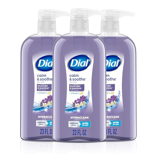 Dial Body Wash Calm Soothe Lavender Jasmine Scent 23 fl oz Pack of 3